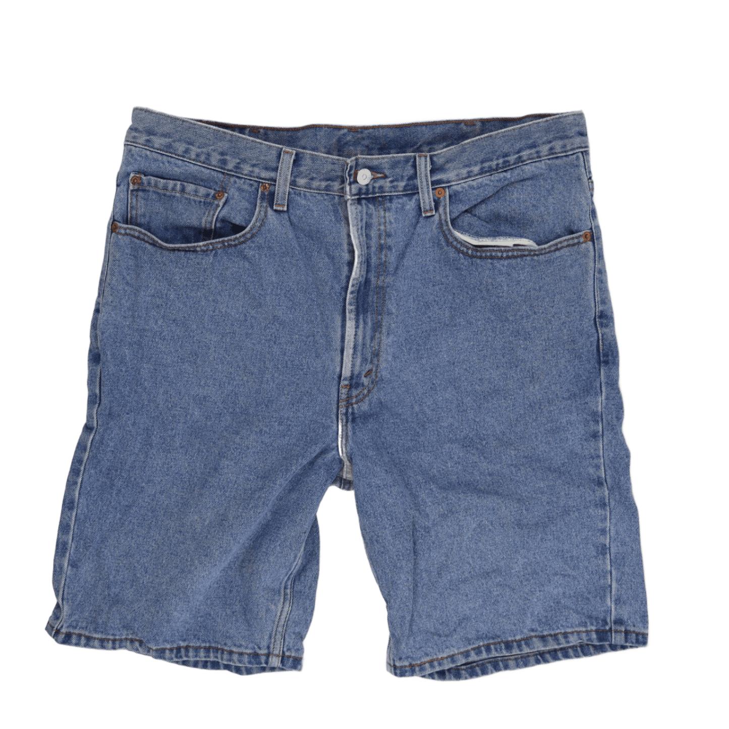 Levi's 505 Regular Fit Denim Shorts Blue W38 100% Cotton Vintage