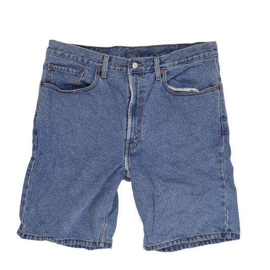 Levi's 505 Regular Fit Denim Shorts Blue W38 100% Cotton Vintage