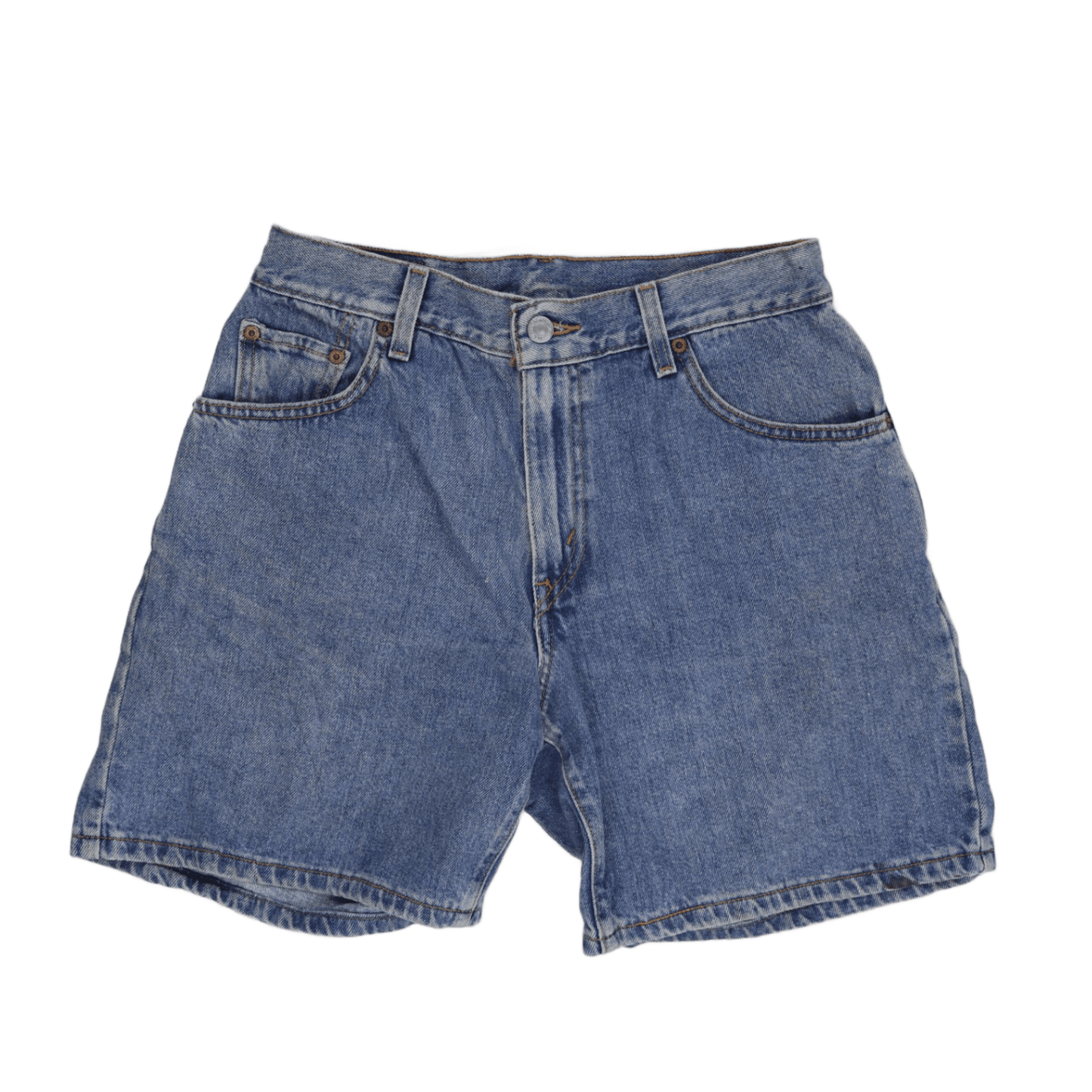 Levi's 501 Denim Shorts Women Blue Size 8 Waist 28 Inches Cotton Used Very Good