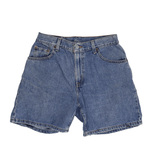 Levi's 501 Denim Shorts Women Blue Size 8 Waist 28 Inches Cotton Used Very Good