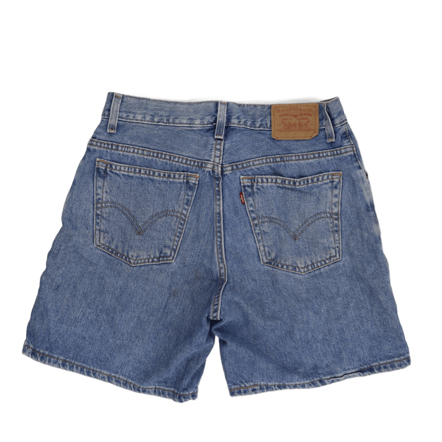 Levi's 501 Denim Shorts Women Blue Size 8 Waist 28 Inches Cotton Used Very Good