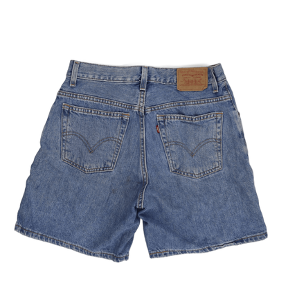 Levi's 501 Denim Shorts Women Blue Size 8 Waist 28 Inches Cotton Used Very Good