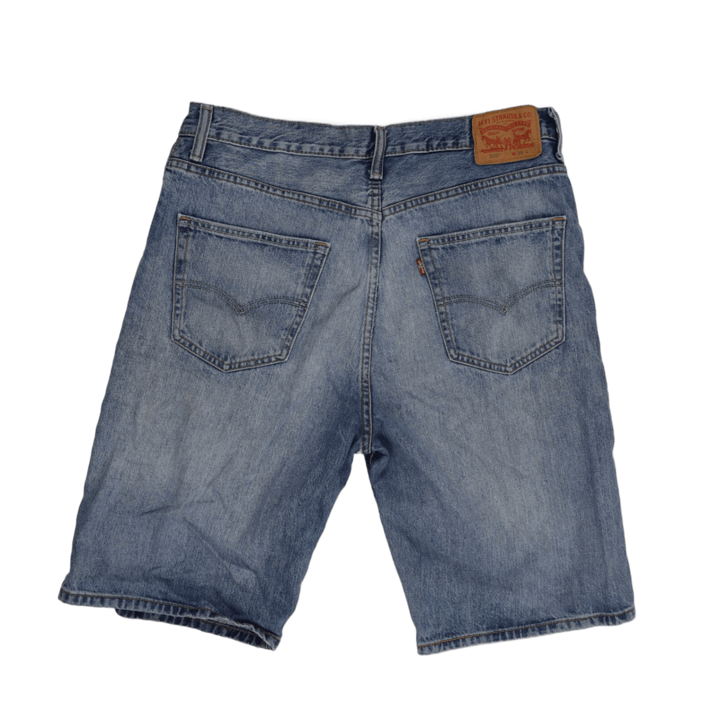 Levi's 569 Loose Fit Blue Denim Shorts W36 100 Cotton Vintage