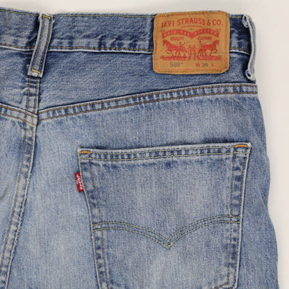 Levi's 569 Loose Fit Blue Denim Shorts W36 100 Cotton Vintage