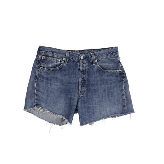 Levi's 501 Women's Vintage Distressed Denim Shorts Classic Blue Size 32x34 100% Cotton