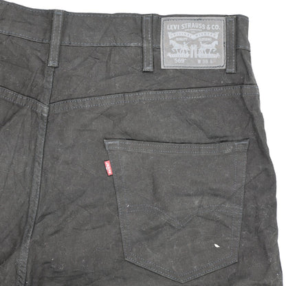 Levi's 569 Vintage Black Denim Shorts W38 Cotton for Men