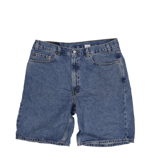 Levi's 550 Relaxed Fit Vintage Blue Denim Shorts Size 38 Cotton