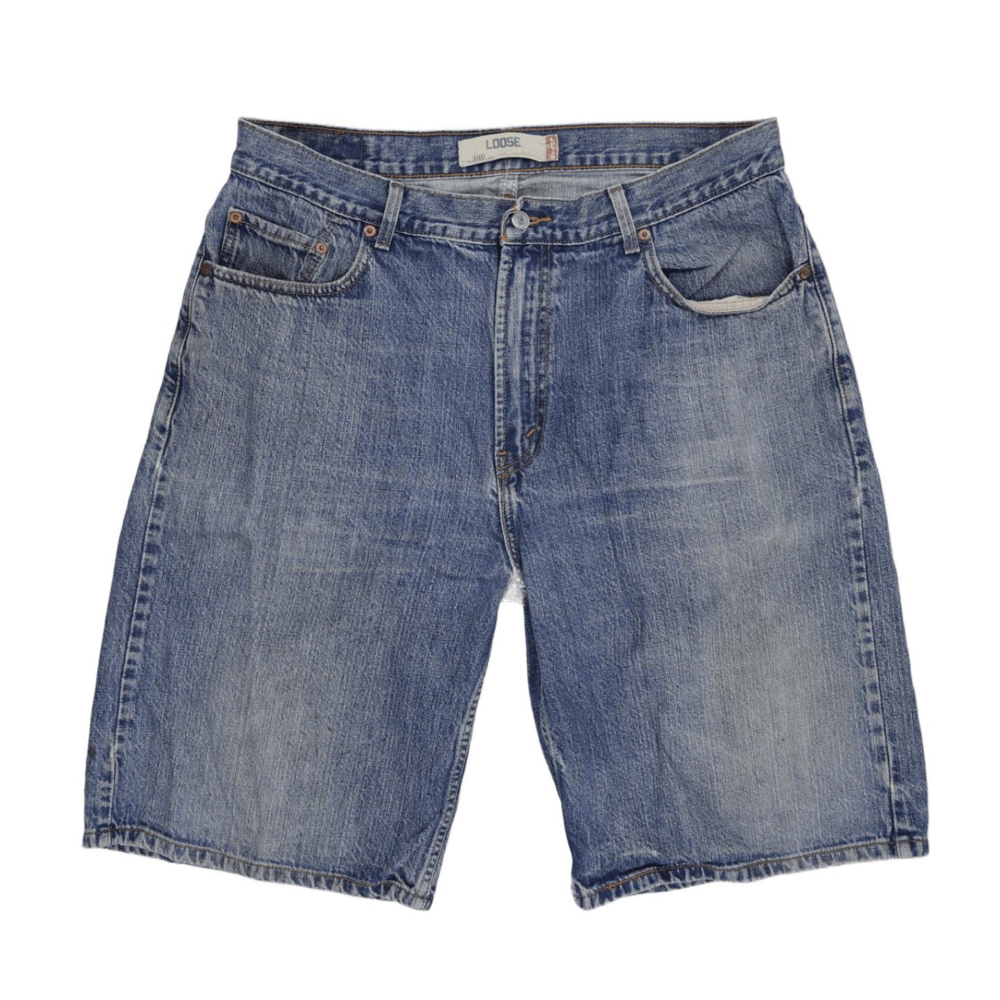 Levi's 569 Loose Fit Denim Shorts Blue W36 100% Cotton Vintage