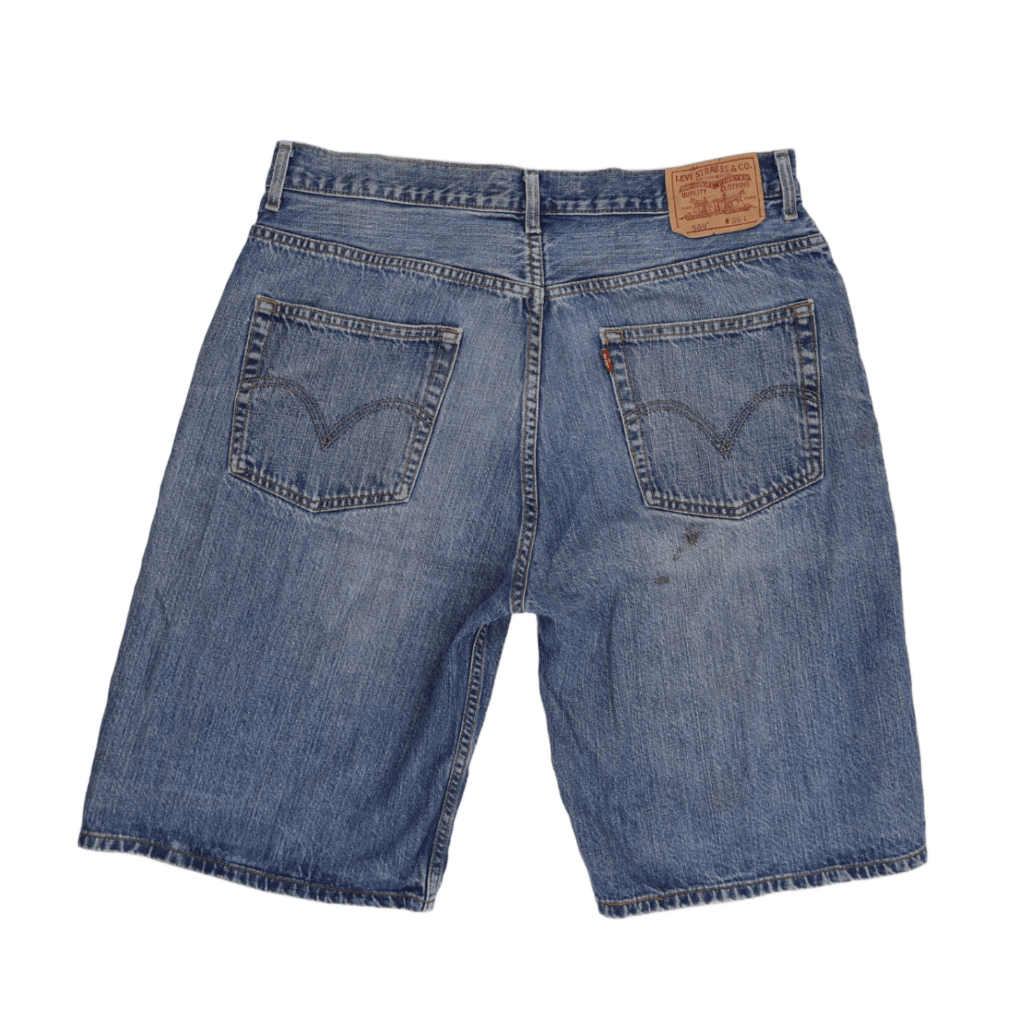 Levi's 569 Loose Fit Denim Shorts Blue W36 100% Cotton Vintage