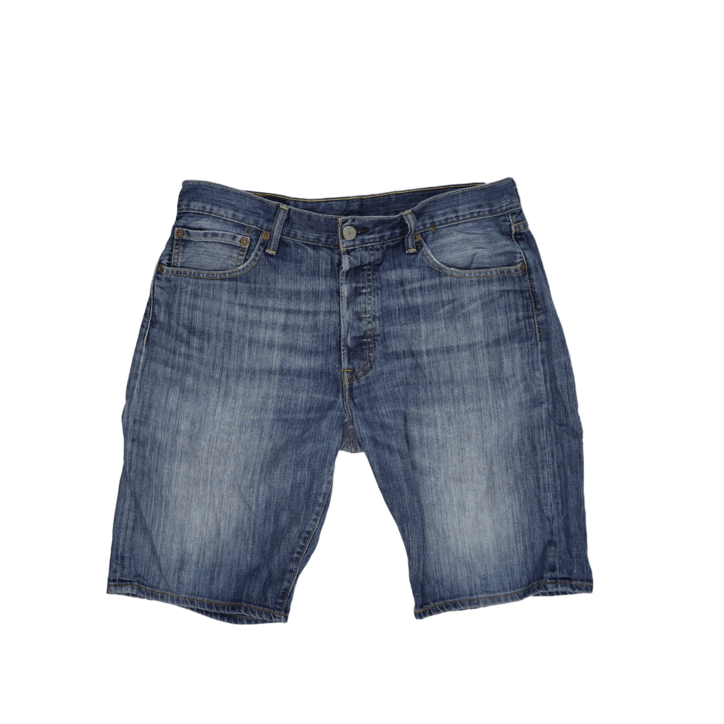 Levi's 501 Vintage Blue Denim Shorts W32 10.5 Inch Inseam 100 Percent Cotton Men's