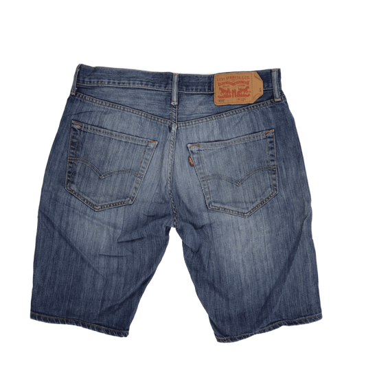 Levi's 501 Vintage Blue Denim Shorts W32 10.5 Inch Inseam 100 Percent Cotton Men's