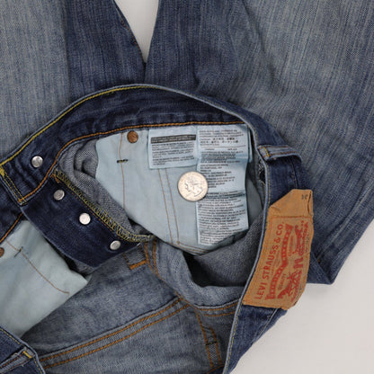 Levi's 501 Vintage Blue Denim Shorts W32 10.5 Inch Inseam 100 Percent Cotton Men's