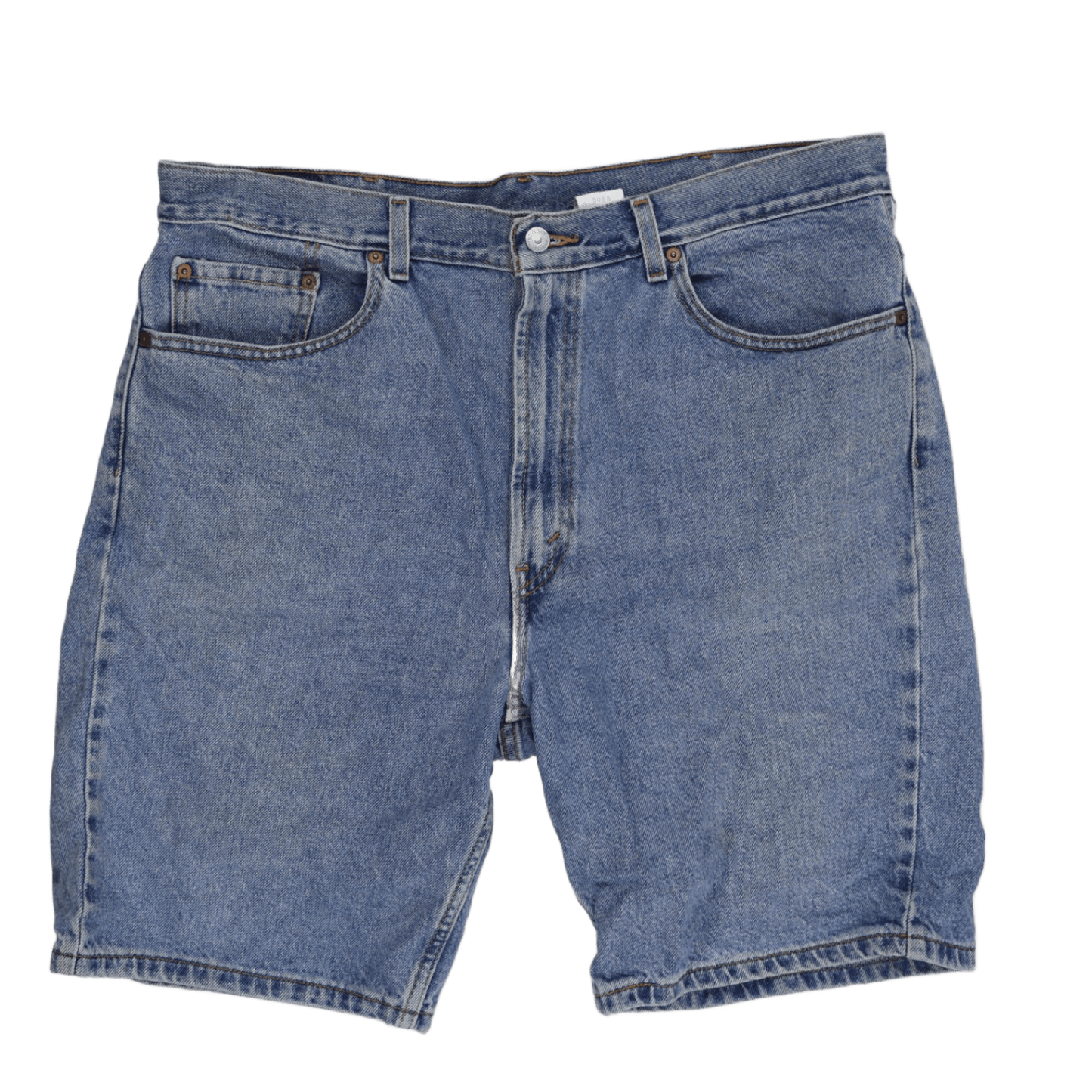 Levi's 505 Regular Fit Denim Shorts Blue W38 100 Percent Cotton Vintage Used Very Good