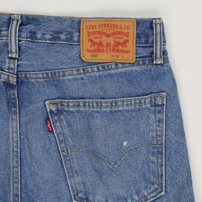 Levi's 502 Vintage Blue Denim Shorts W32 L 100% Cotton