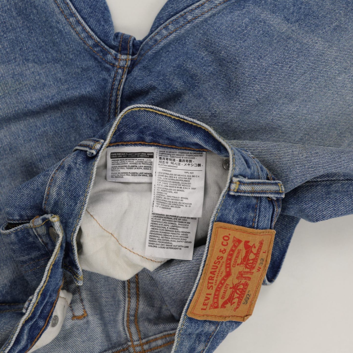 Levi's 502 Vintage Blue Denim Shorts W32 L 100% Cotton
