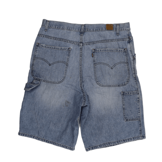 Levi's Carpenter Shorts Light Blue 36in Waist 28cm Inseam Cotton Denim Vintage