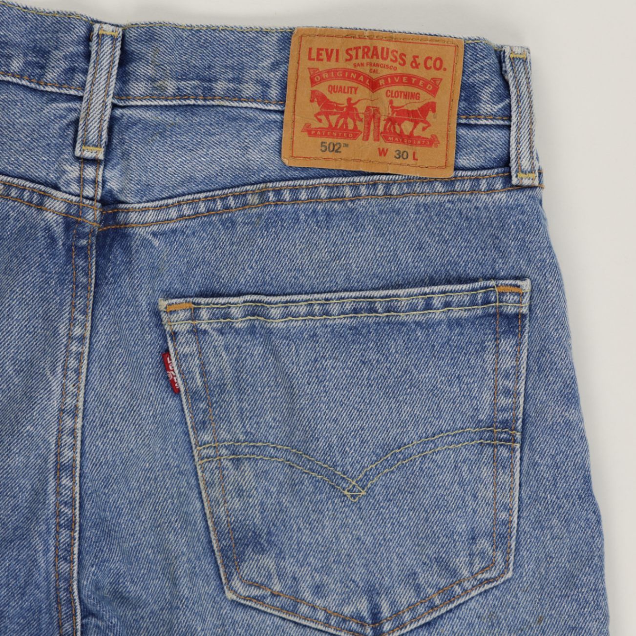 Levi's 502 Vintage Denim Shorts Blue W30 Cotton Men's