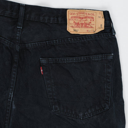 Levi's 501 Vintage Black Denim Shorts W34 L34 100 Cotton Preloved
