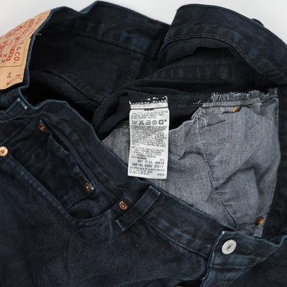 Levi's 501 Vintage Black Denim Shorts W34 L34 100 Cotton Preloved