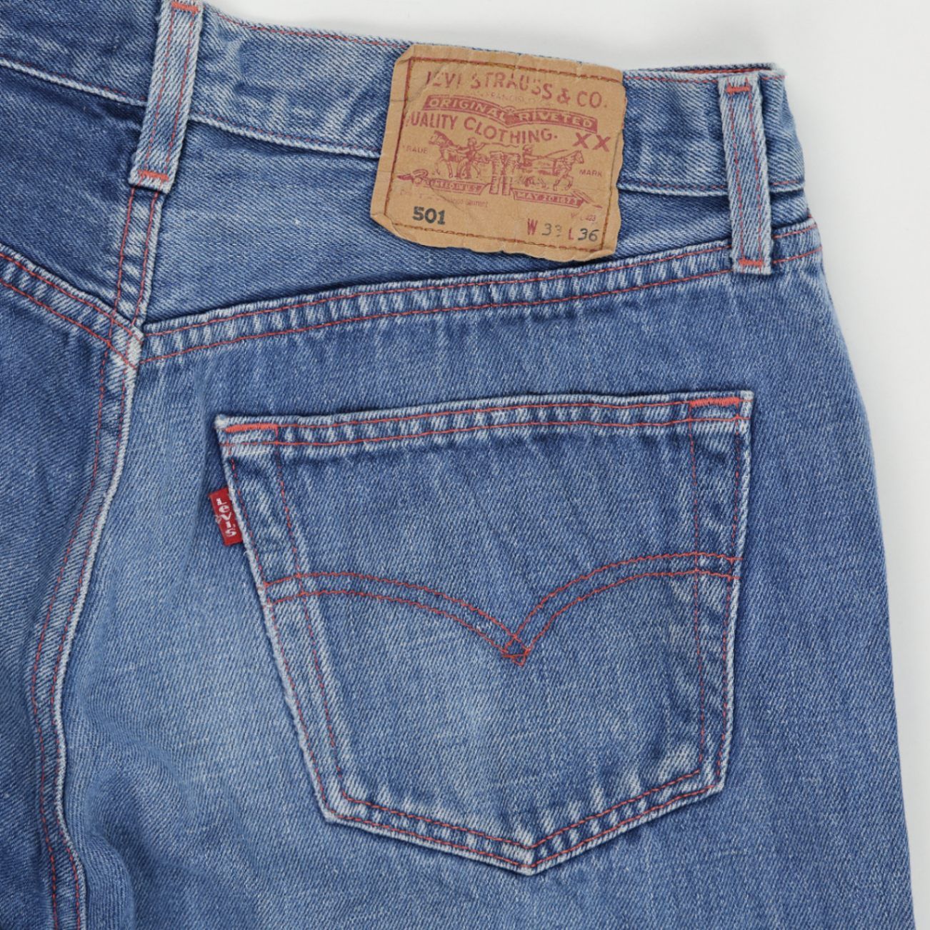 Levi's 501 Vintage Cut-Off Shorts Blue 33x36 Cotton