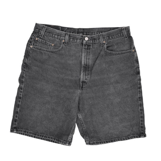Levi's 550 Vintage Black Denim Relaxed Fit Shorts W40 Cotton