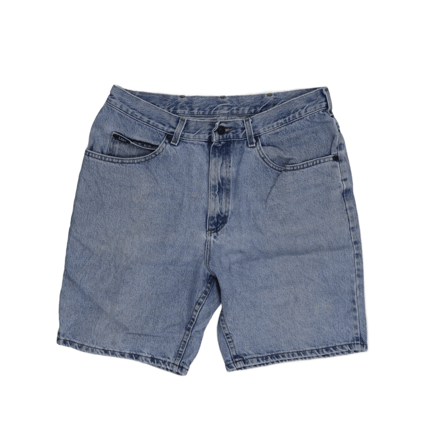 Lee Vintage Light Blue Denim Shorts 36W Casual Cotton 9 Inch Inseam