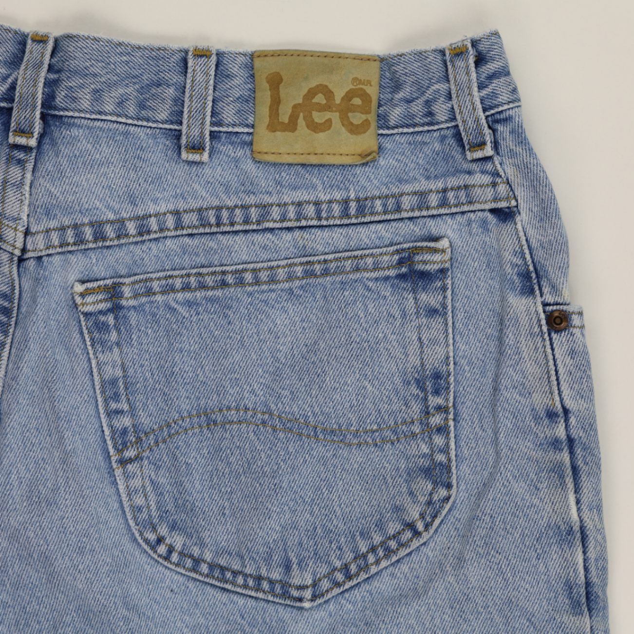 Lee Vintage Light Blue Denim Shorts 36W Casual Cotton 9 Inch Inseam