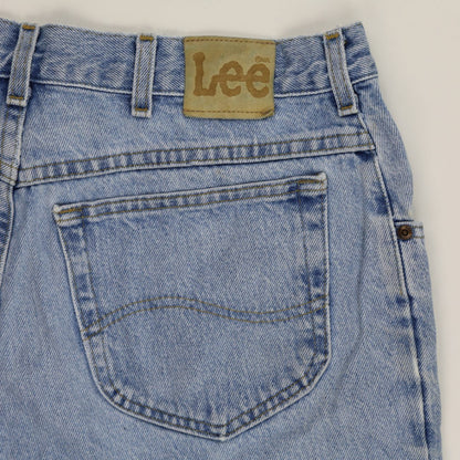 Lee Vintage Light Blue Denim Shorts 36W Casual Cotton 9 Inch Inseam