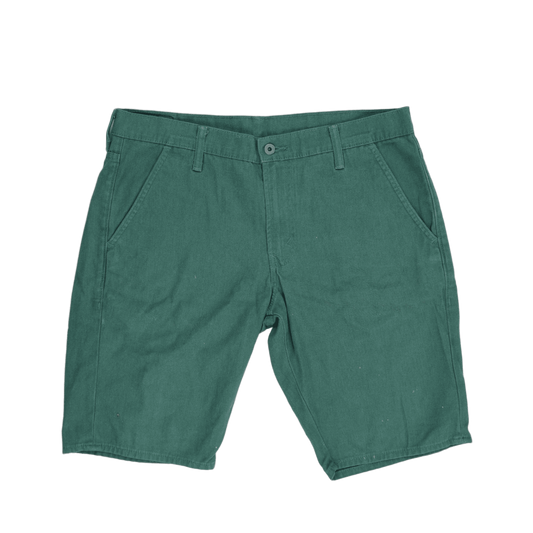 Levi's 511 Green Skinny Fit Shorts 36in Waist 25cm Inseam 64 Cotton 35 Polyester 1 Elastane