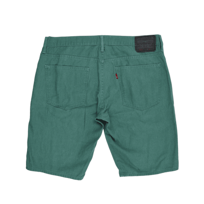 Levi's 511 Green Skinny Fit Shorts 36in Waist 25cm Inseam 64 Cotton 35 Polyester 1 Elastane