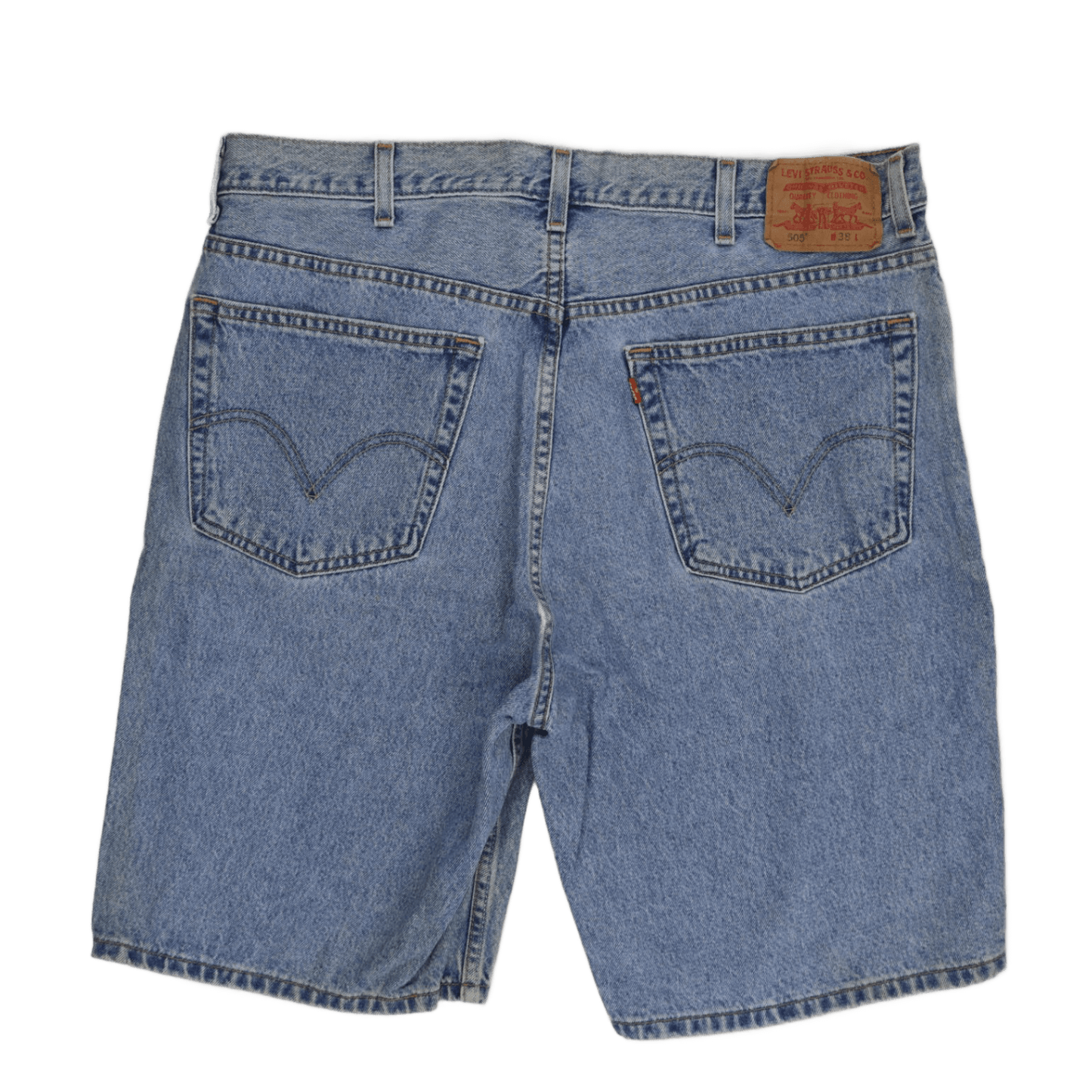 Levi's 505 Vintage Blue Denim Shorts W38 L 100% Cotton Regular Fit
