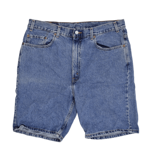 Levi's 505 Regular Fit Men's Denim Shorts Blue Size 38 Cotton Vintage