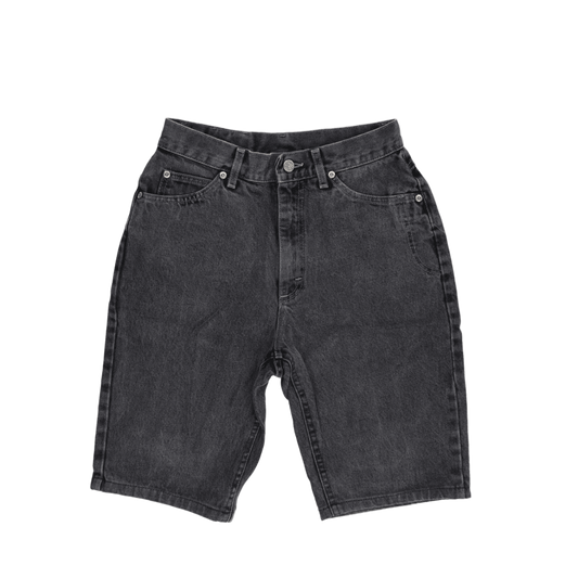 Lee Vintage Black Denim Shorts Relaxed Fit Size 34