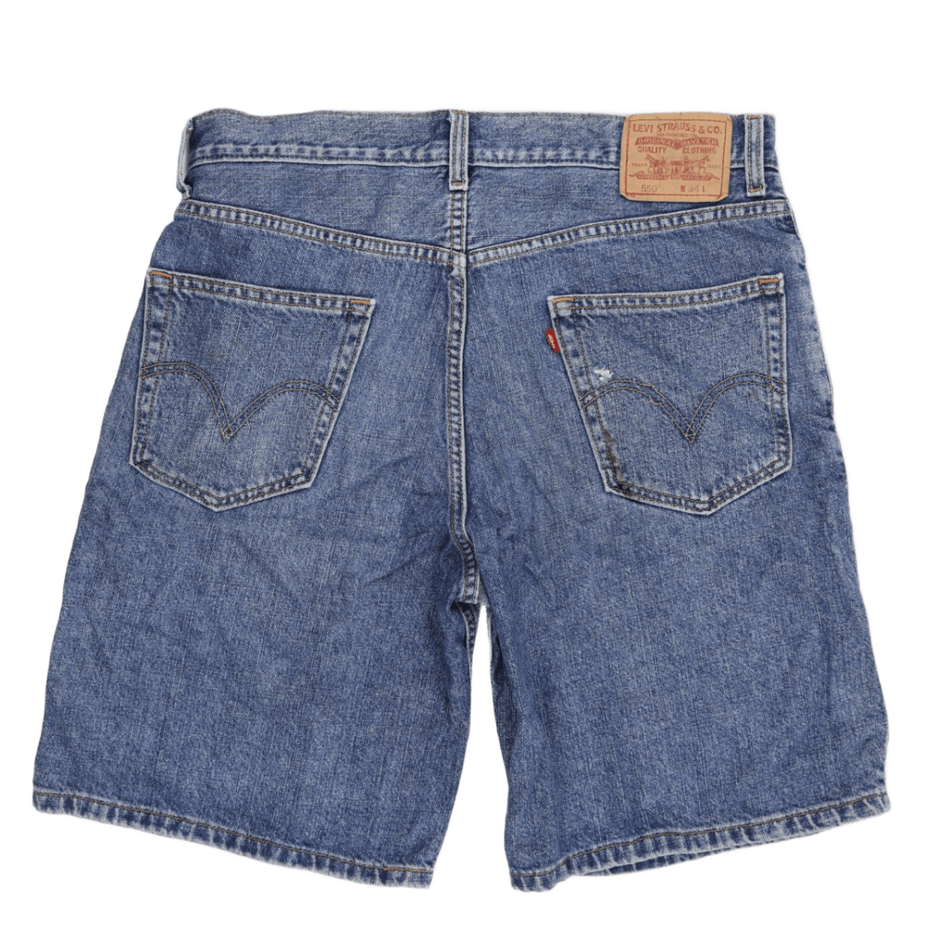 Levi's 550 Relaxed Fit Blue Denim Shorts W34 Cotton Vintage