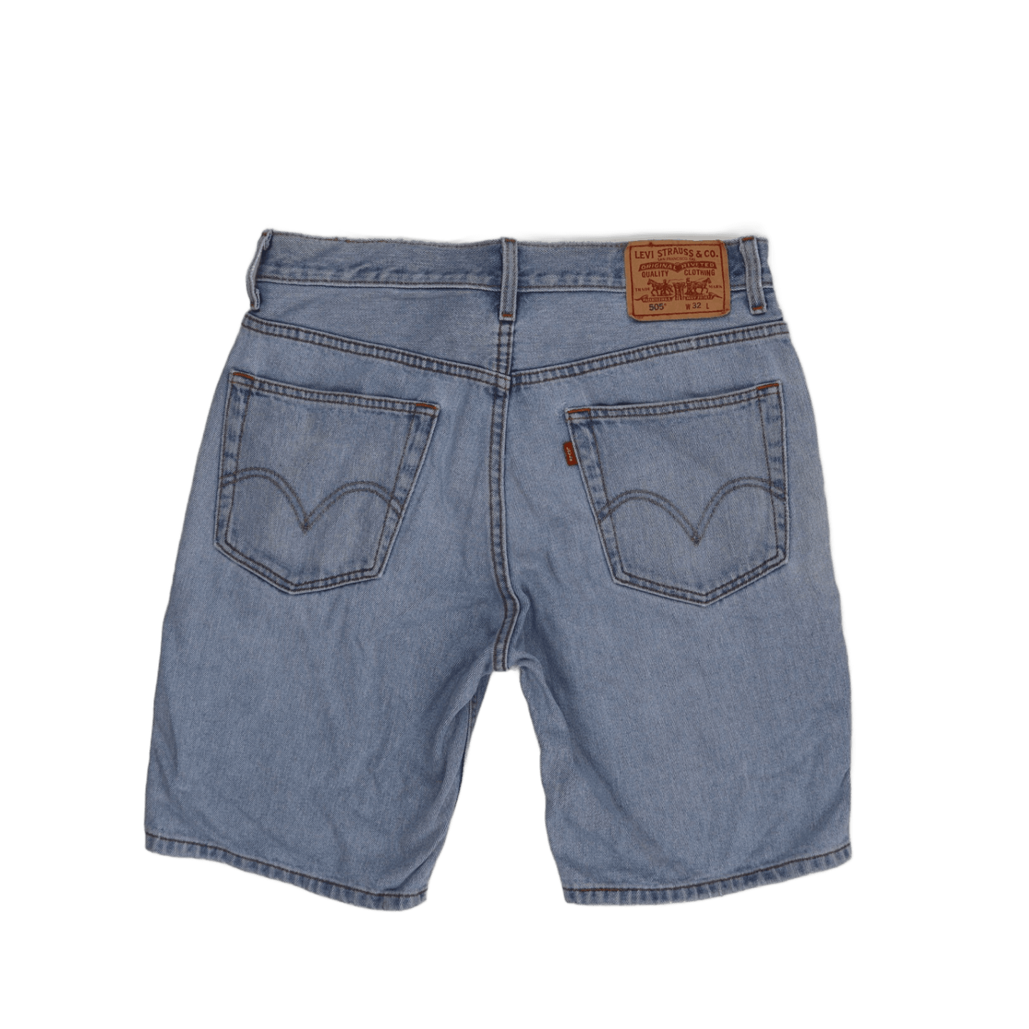Levi's 505 Regular Fit Light Blue Denim Shorts W32 100 Cotton Vintage