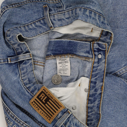 Ralph Lauren Polo Jeans Co Vintage Blue Denim Shorts 36W 100 Cotton Casual