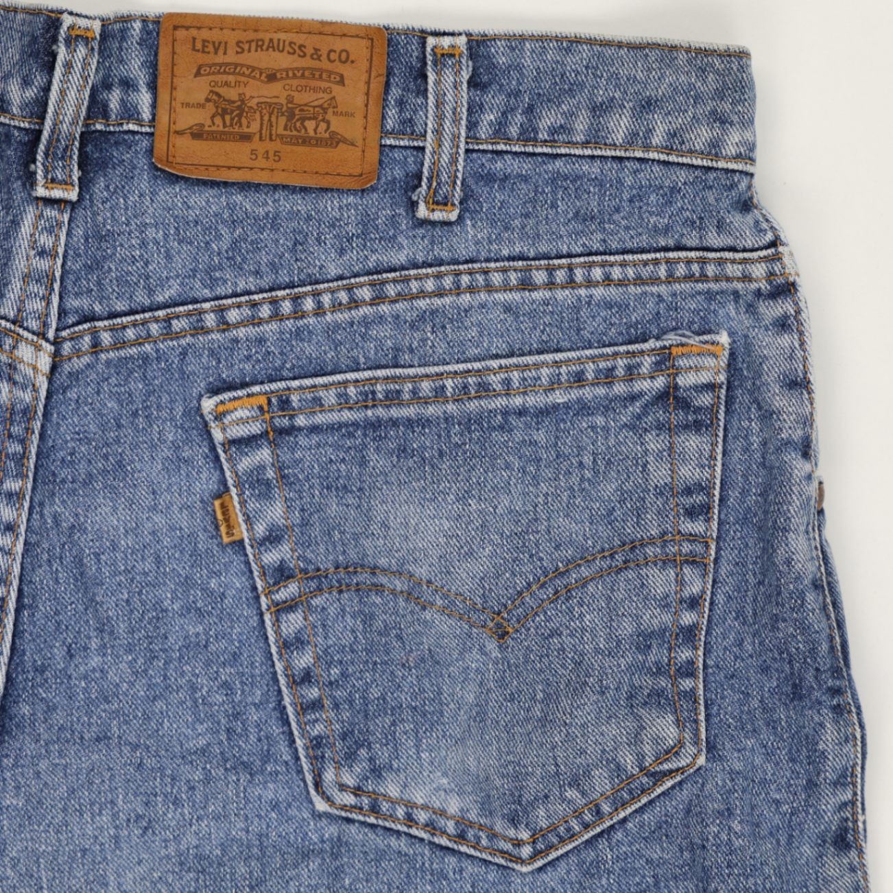 Levi's 545 Loose Fit Blue Denim Shorts W38 Vintage Cotton