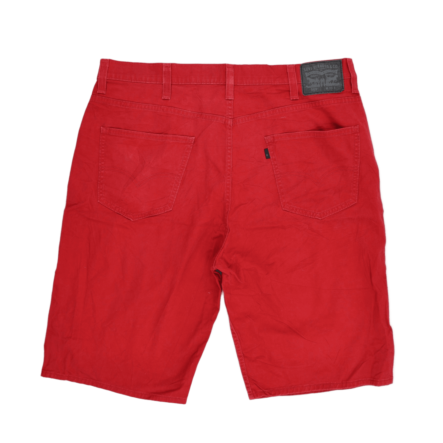 Levi's 569 Loose Straight Fit Red Cotton Shorts 38W