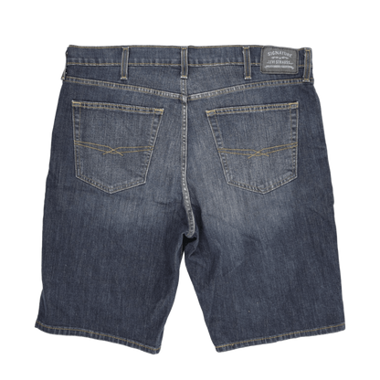 Levi Strauss Signature Athletic Blue Denim Shorts Size 36 79 Cotton 20 Polyester 1 Elastane Casual