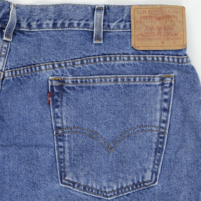 Levi's Womens Vintage High Rise Denim Shorts Blue 22W 100% Cotton