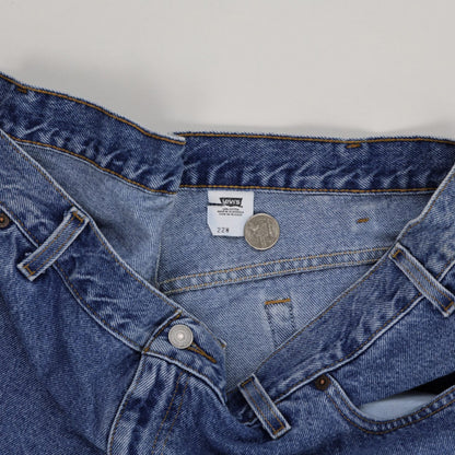 Levi's Womens Vintage High Rise Denim Shorts Blue 22W 100% Cotton