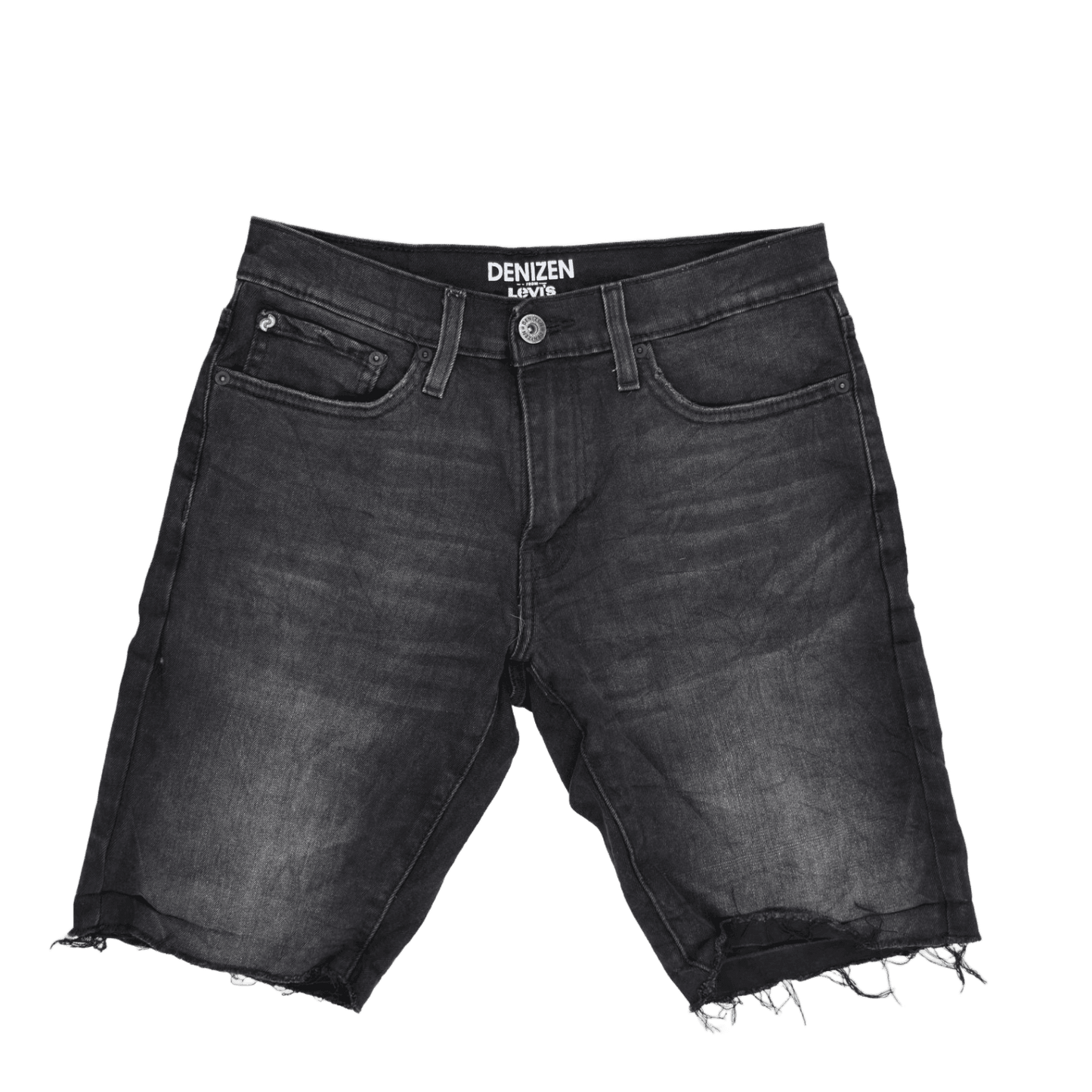 Denizen Levi's Men's Black Denim Shorts 34W 27cm Inseam 99 Cotton 1 Elastane
