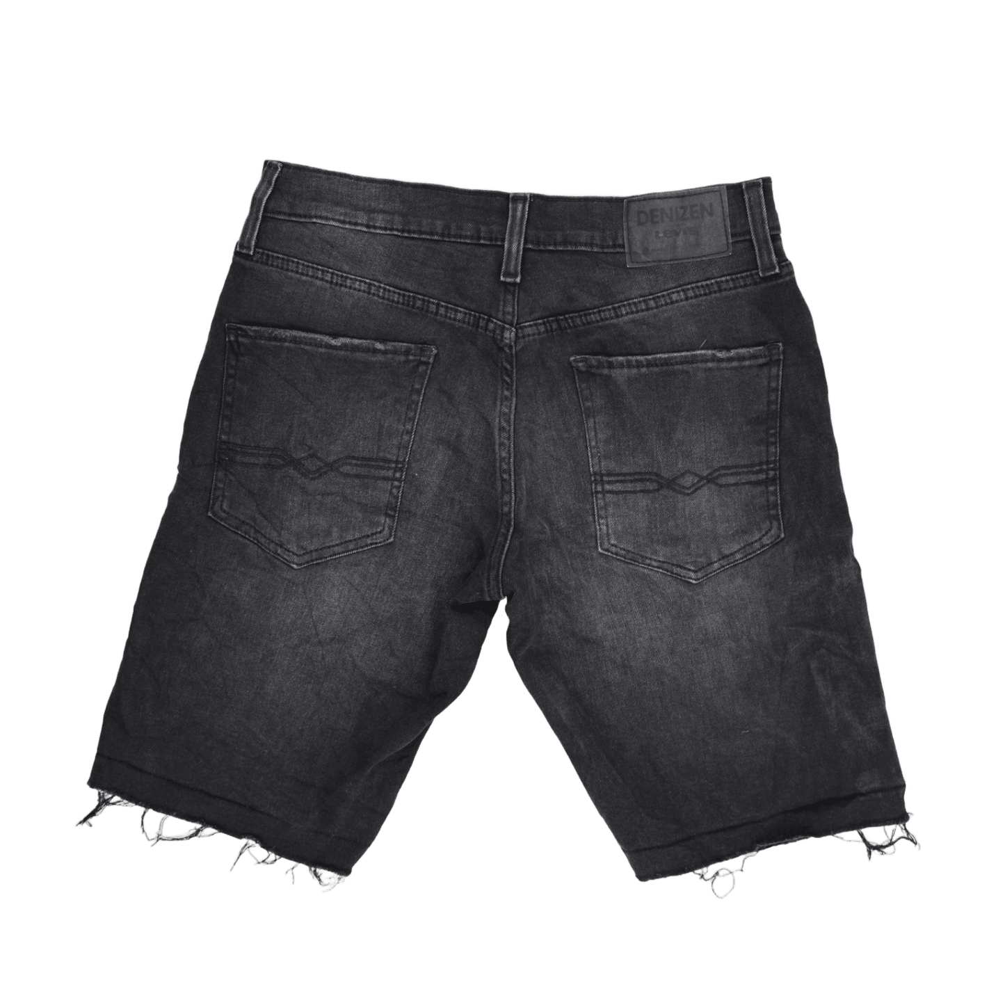 Denizen Levi's Men's Black Denim Shorts 34W 27cm Inseam 99 Cotton 1 Elastane