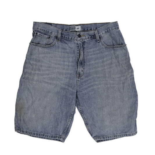 Levi Strauss Signature Blue Denim Shorts 11 Inch Inseam Large 100 Percent Cotton