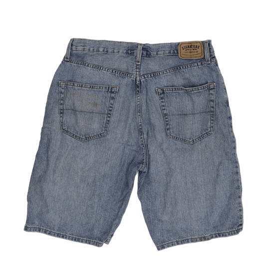 Levi Strauss Signature Blue Denim Shorts 11 Inch Inseam Large 100 Percent Cotton