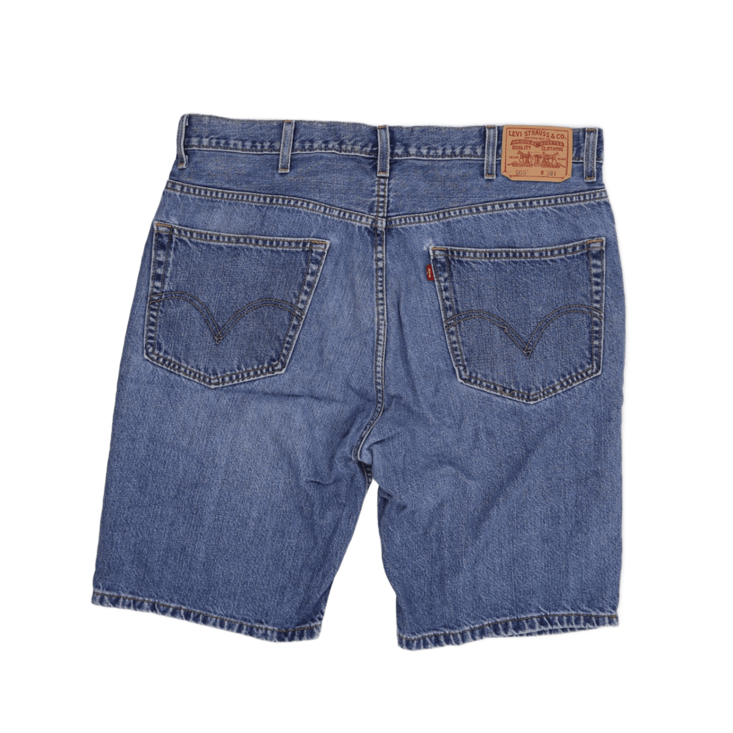 Levi's 505 Regular Fit Blue Denim Shorts W38 Cotton Vintage