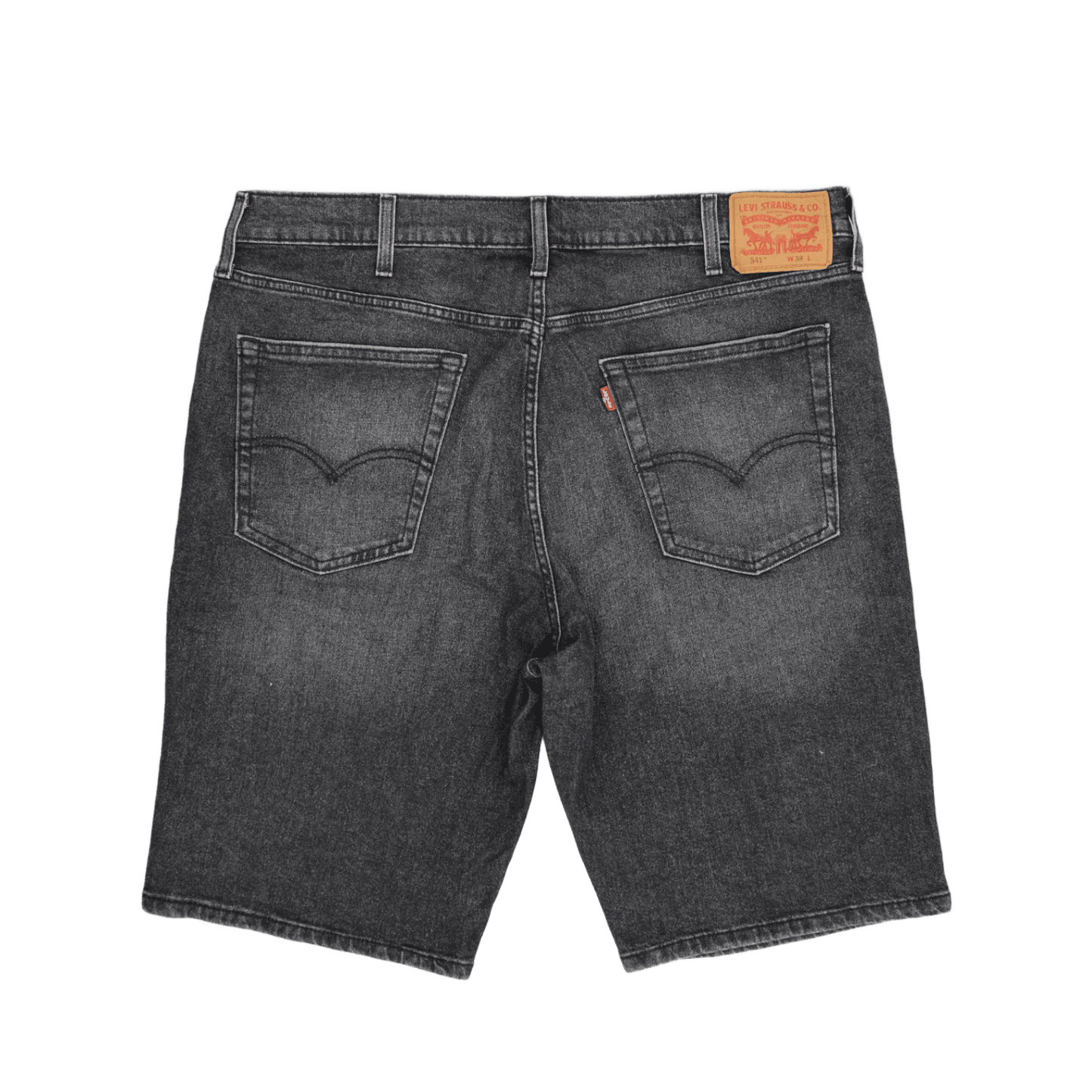Levi's 541 Athletic Fit Black Denim Shorts W38 Cotton Blend