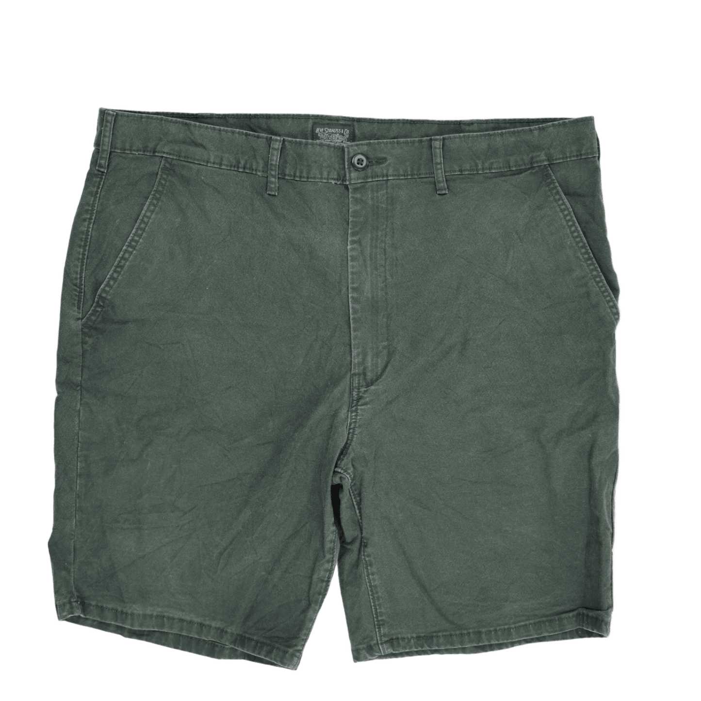 Levi's Chino Shorts Dark Green 34 Inseam 100 Percent Cotton Men's Casual Wear