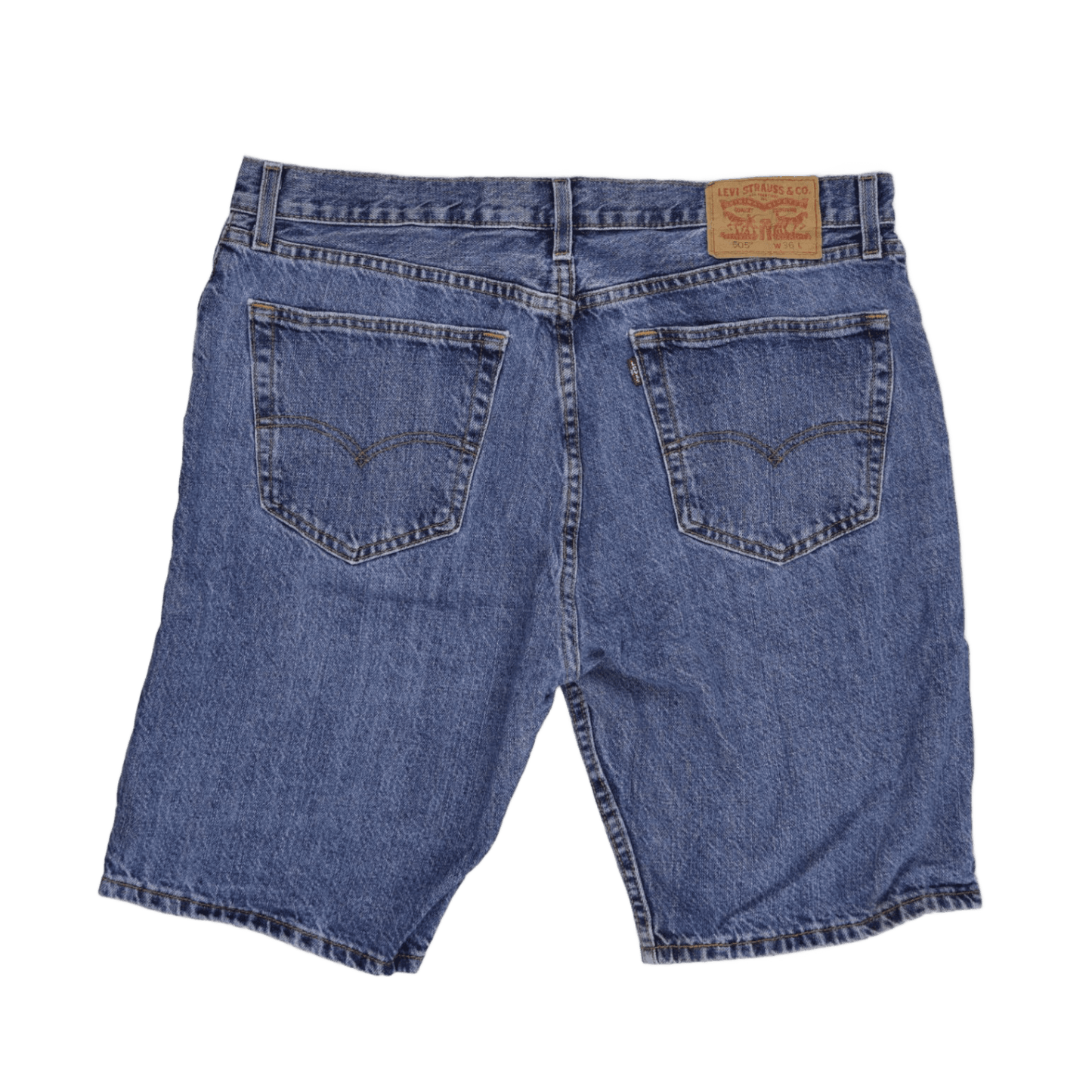 Levi's 505 Vintage Blue Denim Shorts W36 Casual Cotton
