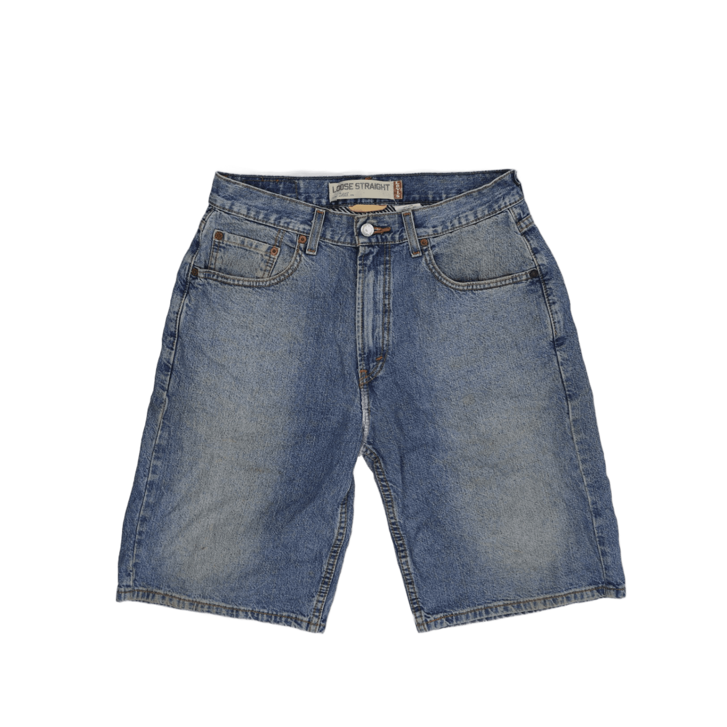 Levi's 569 Loose Straight Fit Denim Shorts Blue W30 100 Percent Cotton Vintage